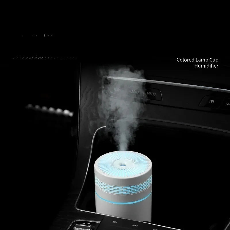 مرطب هواء للسيارة 250 مل، مرطب رذاذ صغير محمول مع ضوء LED يعمل بمنفذ USB، زيت عطري مختلف لغرفة النوم والسفر