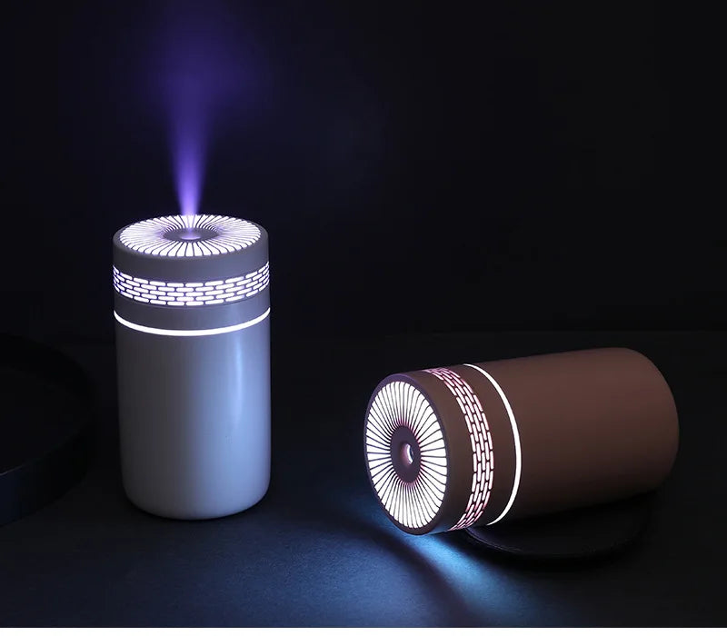 مرطب هواء للسيارة 250 مل، مرطب رذاذ صغير محمول مع ضوء LED يعمل بمنفذ USB، زيت عطري مختلف لغرفة النوم والسفر