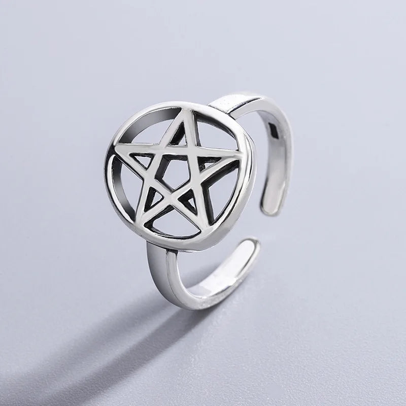 Silver Color Ring for Women Gift Shining Star Tassel Index Finger Cool Crystal Jewelry