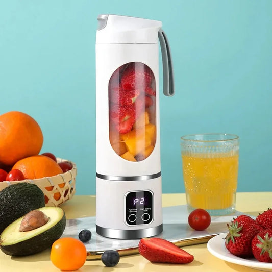 10 Blades Portable Fruit Juicer 450ml Capacity 3 Gears
