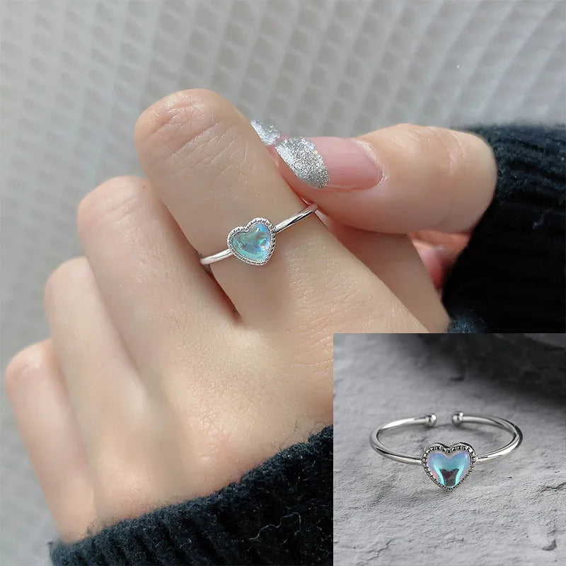 Silver Color Ring for Women Gift Shining Star Tassel Index Finger Cool Crystal Jewelry