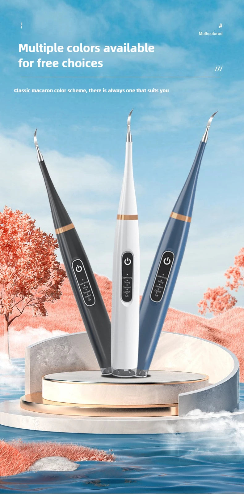 Electric Tooth Whitening Brush Frequency Teeth Sonic Cleaner Dental Scaler Toothbrush Calculus Plaque Remover Stone Remover Set