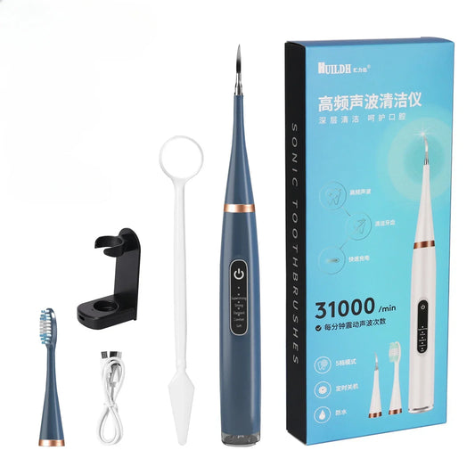 Electric Tooth Whitening Brush Frequency Teeth Sonic Cleaner Dental Scaler Toothbrush Calculus Plaque Remover Stone Remover Set