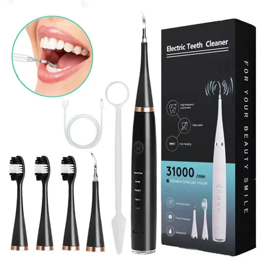3 IN 1 Electric Dental Scaler Electric Toothbrush Portabl Oral Care Tartar Remover Plaque ultrasonic Cleaner Teeth Whitening Kit